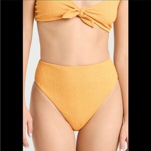 Mara Hoffman Imina Marigold High Waisted Bikini Bottom